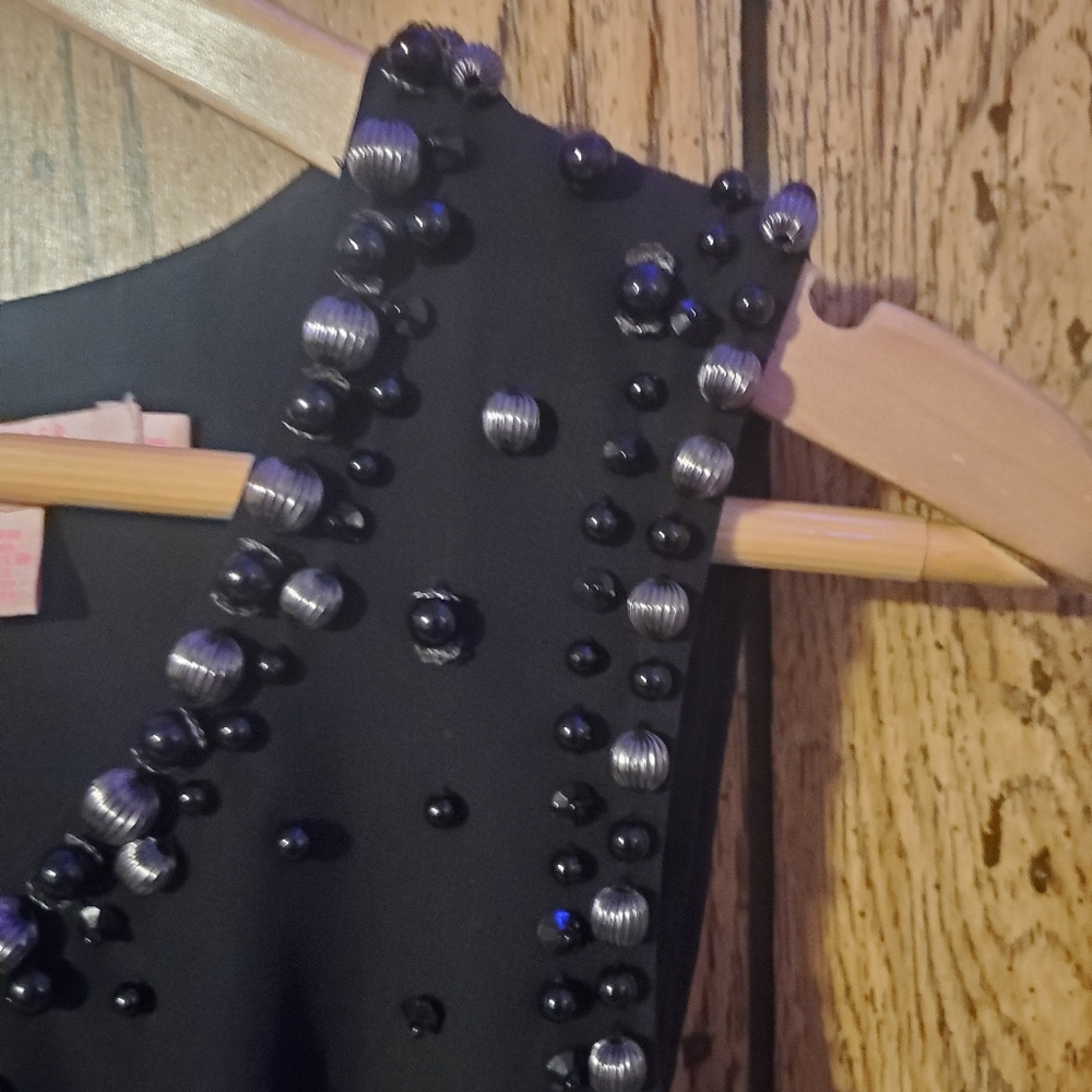TED BAKER LONDON Black Beaded Davini Party Dress - Size 1 (US Size 4) - Picture 5 of 8